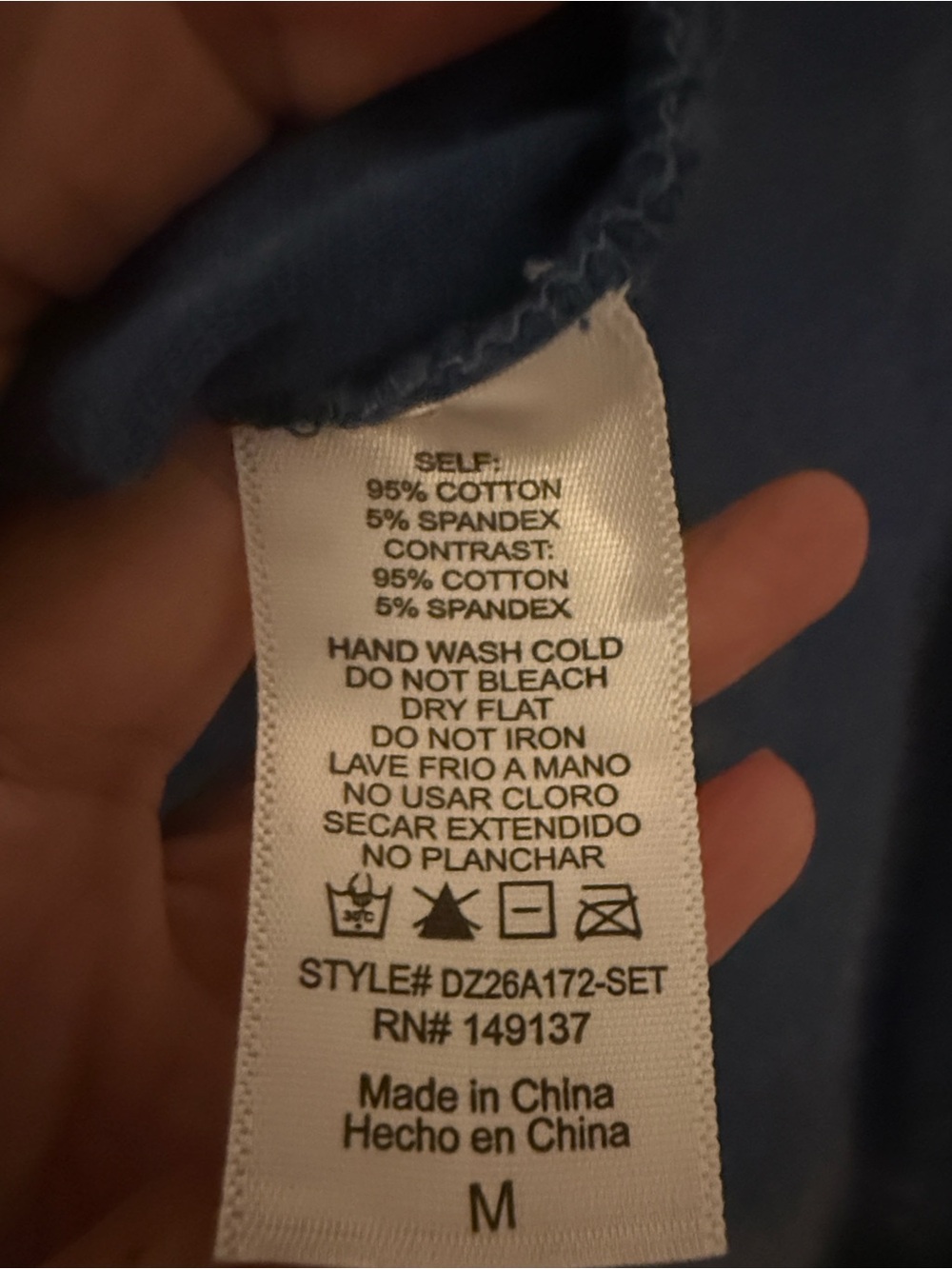 Double Zero Blue Washed Two-Piece Pantsuit. - Picture 2 of 4